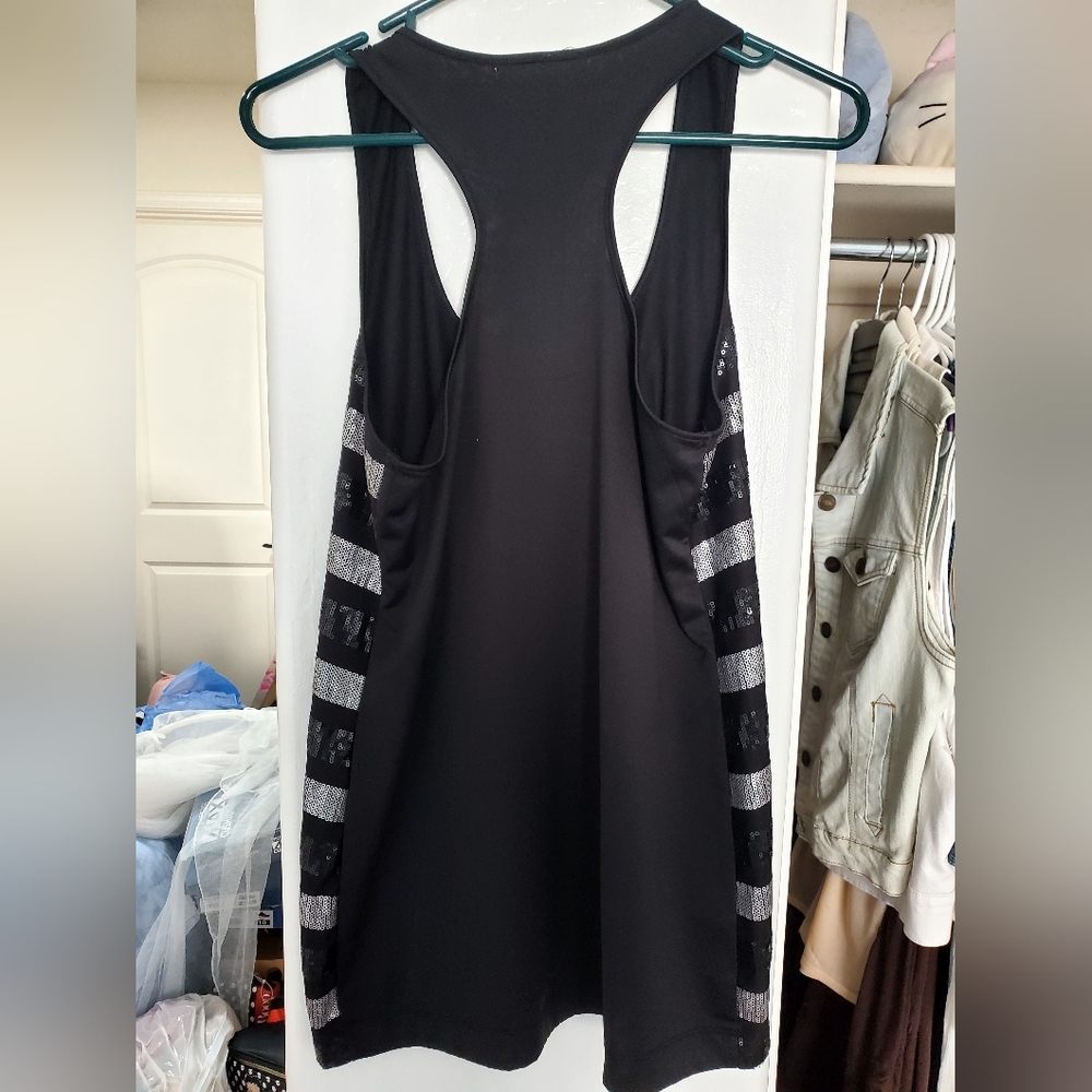 Arden B Black and Silver Sequin Tank Top - Picture 3 of 4